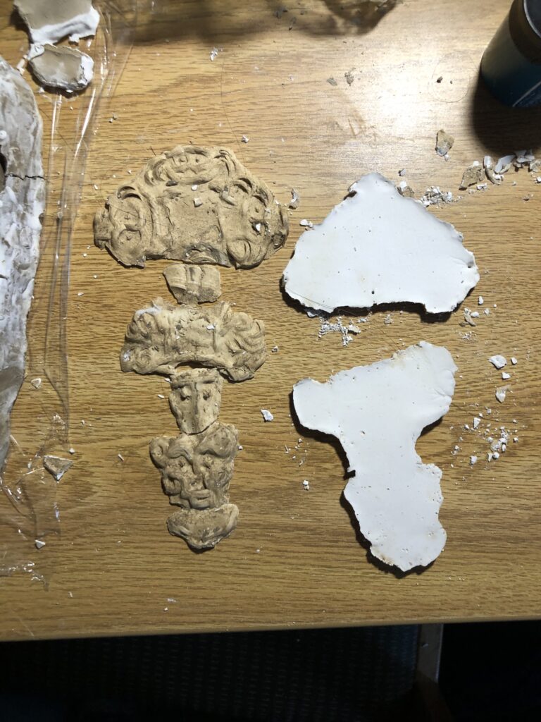 plaster pours 1 and 2